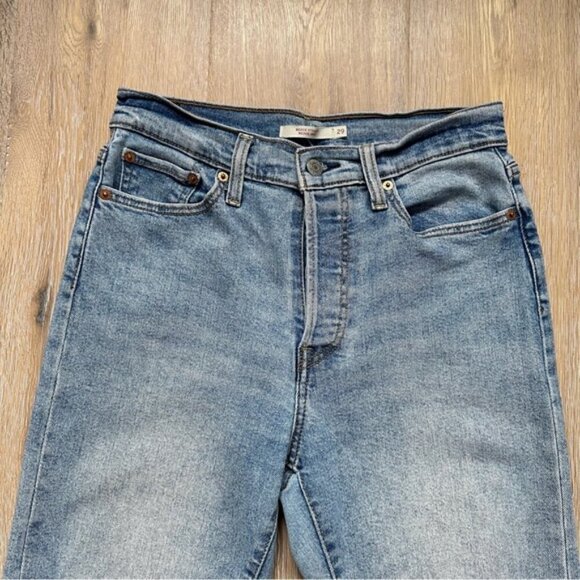 Levi's Wedgie Straight Bridge of Bellflower Jeans Coastal Cowgirl - Size 29 - Picture 10 of 16